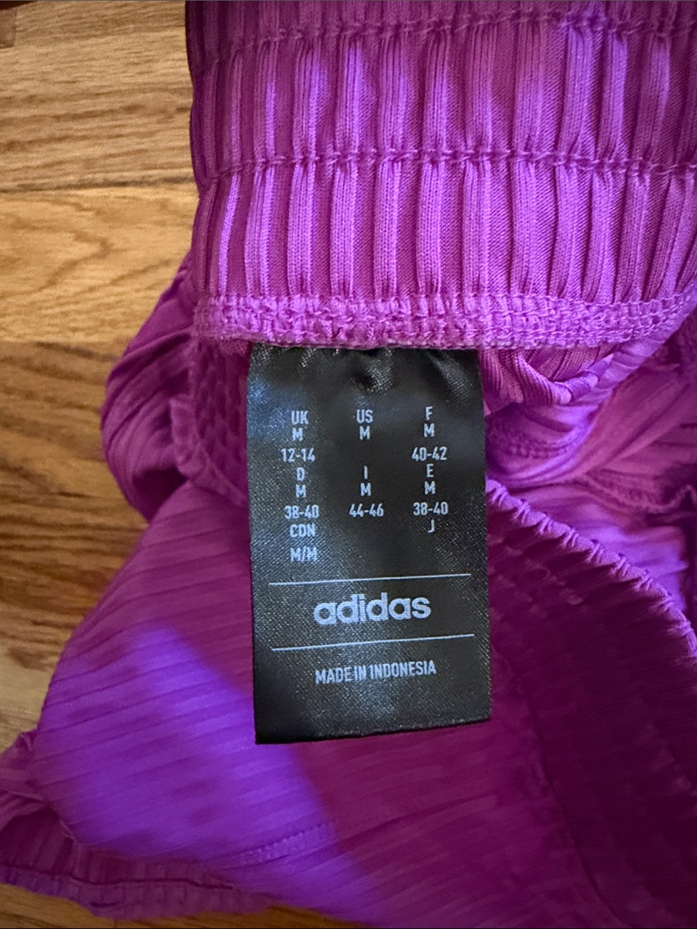 adidas Ribbed Athletic Shorts in Bright Magenta/purple - Picture 4 of 5